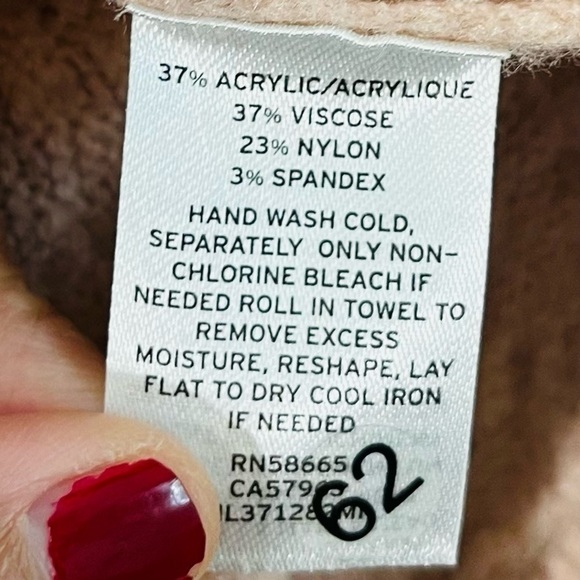 Hinge Acrylic Blend Round Neck Open Back Long Sleeve Women Sweater S Pink Soft - Picture 4 of 10